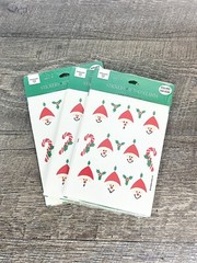 Vintage Hallmark Stickers 4 Sheets In Each Of 3 Pkg Unopened Santa Candy Cane