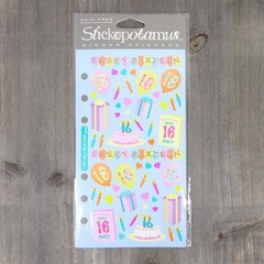 RARE Stickopotamus Sweet 16 Years Sixteenth Birthday Present Cake Balloons Party