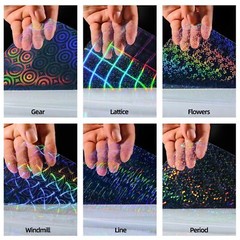 36 Sheets Holographic Sticker Paper, Clear Vinyl Laminate Film for Stickers S…