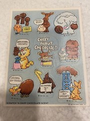 Hallmark Silly Scents Chocolate Scratch Sniff 1983 RARE One Sheet Animal Theme