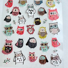 Cute Little Owl Planner Stickers Foil Accents Scrapbooking Bullet Journals