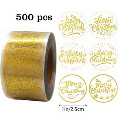 Christmas Label Roll for Gift Bags, Cards, and Favor Bag Use