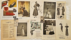 LOT 25 pc Vtg WOMEN/GIRLS FASHION Ephemera Pack Junk Journal Scrapbook Print Ads