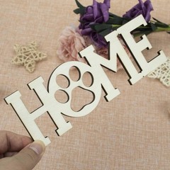 3pcs Home Paw Wood Sign Blank Wooden Dog Cat Paw Plaque Unfinished Wood DIY C…