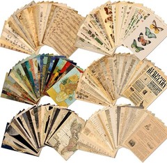 150 Sheets of Scrapbook Paper, Aesthetic Vintage Scrapbooking Supplies Pack, Eph
