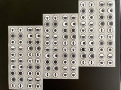 Assorted Wiggle Eye Stickers, Black, 1000 Pack, Craft Supplies for DIY Projects