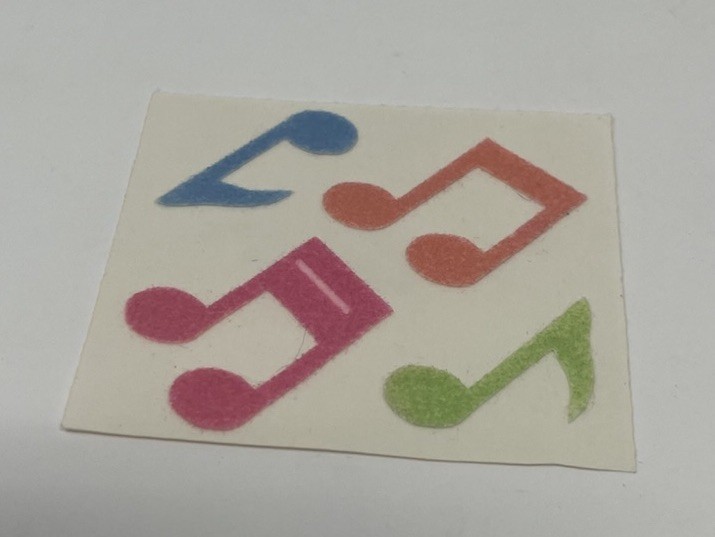 Vintage Hambley Studios 1980s Rainbow Music Note Sticker Sheet NOS