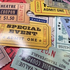 Junk Journal Tickets Ephemera for Crafting Heavy Cardstock Lot 25 mq