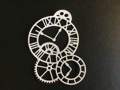 CLOCK GEARS COGS Steampunk card stock die cut embellishments 3-1/4″ x 3″ 6 Pcs