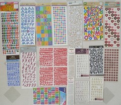 Alphabet Letter Stickers Large Lot Recollections Miss Elizabeth & More NEW
