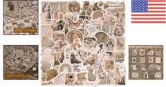 Aesthetic Vinyl Stickers – 200 Pcs Vintage Design for Water Bottle & Laptop