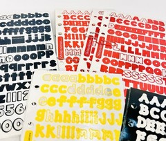 Vintage Stickopotamus Alphabet Stickers Lot 70 Y2K Scrapbook Binder Pebbles