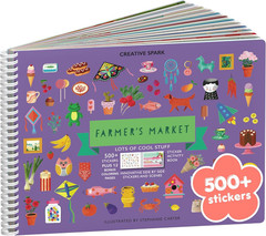 Farmer’S Market 500+ Sticker Book by Fun Toddler Travel Activity Coloring and S