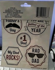 Crafter’s Square Father’s Day Stickers 5pc – #1 Dad, Rad Dad, Paper Craft Decals