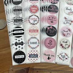 200pcs Cute Thank You Stickers 1” Small Business for Decorate Envelopes Sealing