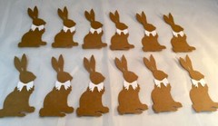 Tim Holtz Die Cuts * Cottontail * 12 Pieces* Black, White, Pastel, Gray or Kraft