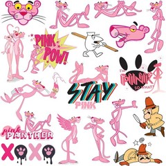 PINK PANTHER VARIETY DIE CUT VINYL 50 CT STICKER PACK