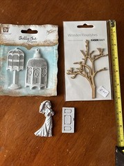 Shabby Chic & KaiserCraft Lot New Tree Birdcage Lady Door Adornments Craft