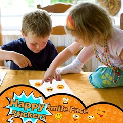 500 Pcs Smiley Face Motivational Stickers for Teachers, Bright Yellow
