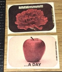Vintage Stickers Diener Industries Apple Carnation Scratch N Sniff ,code20-1