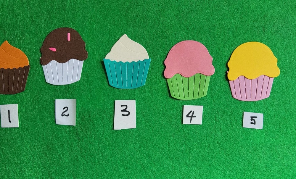 Any 3 cupcakes cardstock die cuts scrapbook cards