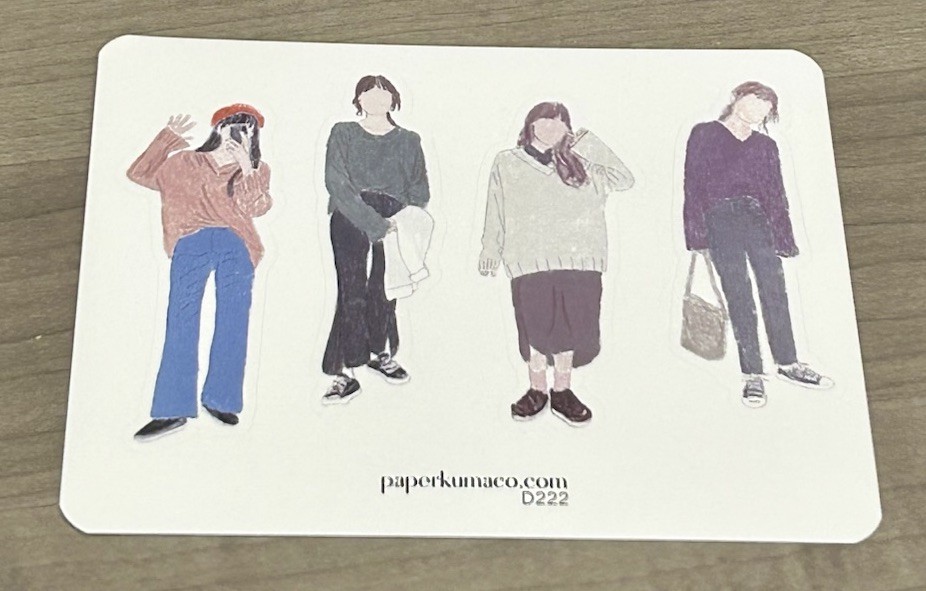 NEW PaperKumaCo Women Doodles Sticker Sheet Paper Kuma Co PKC Stickers