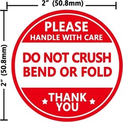 Do Not Crush Bend or Fold Shipping Handling Labels,Shipping Warning Stickers