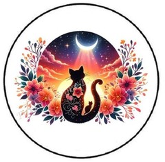 CAT SUNSET ENVELOPE SEALS LABELS STICKERS PARTY FAVORS