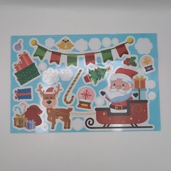 Set Of 9 Christmas Stickers With Snowflakes