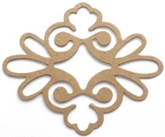 {6} *DECORATiVE ACCENT* Flourish Scroll Bare Chipboard Die Cuts – 3 1/2″ x 4″