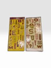 K&Company K-BUZZ Scrapbooking Embellishment Lot Alphabet Stickers & Clips