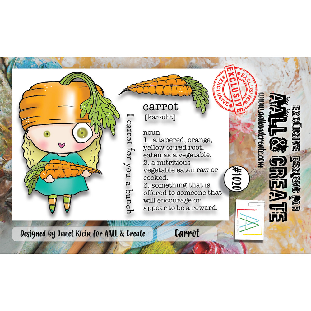 AALL AND CREATE – CLEAR ACRYLIC STAMPS – CARROT