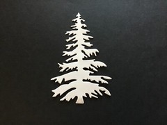 TREE Christmas tree die cut embellishments 6 Pcs 3-1/2″ x 2-1/4″ Choose Color