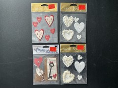 Bundle of 4 Heart/Love-themed Sticker Sets From Jolee’s Boutique & EK Success
