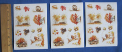 #9 Lot-19 Packages Stickers Halloween Fall Turkey Cardmaking Scrapbook Craft