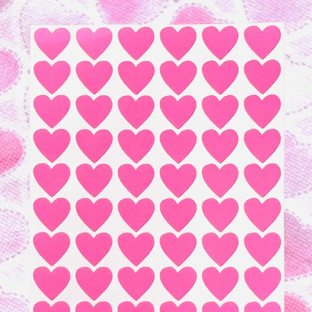 Pink Heart Stickers! ~ tiny 0.25 to 1.5 inch ~ Cute Cards Scrapbooks & Crafts!