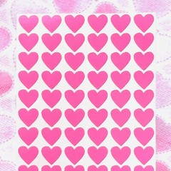 Pink Heart Stickers! ~ tiny 0.25 to 1.5 inch ~ Cute Cards Scrapbooks & Crafts!
