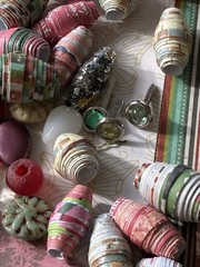 WINGS OF FANCY Junk Journal Supplies—HUGE VARIETY Paper Buttons Beads Ribbons