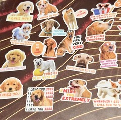 50 Pieces Bundle Pack Dog Theme Stickers Decal High Glossy Finish