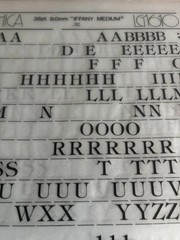 5 Letraset INSTANT LETTERING Transfer Letters 36pt Tiffany Medium NICE 2