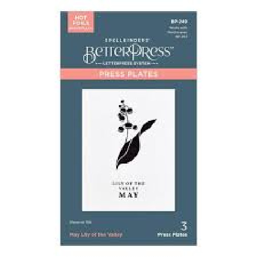 Spellbinders – BETTER PRESS – PRESS PLATES- MAY LILY OF THE VALLEY BP-249