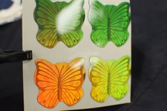 VTG Polaroid 3-D 90’s Hologram Sticker – COLORFUL BUTTERFLY (4) 1.5X1.75″ EA