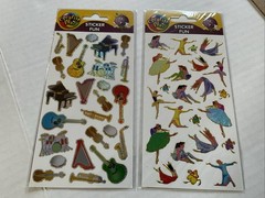 Creative Play Purple Peach Ballet Dancing & Musical Instrument Stickers
