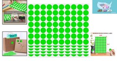 1050 Easy Peel Fluorescent Green Circle Stickers – 3/4 Inch for DIY & Organizing