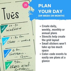 Ultimate Productivity Stencils & Stickers – x20 Sheets of Planner Stickers, x…