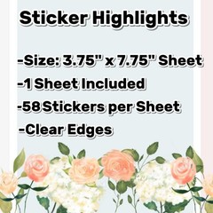 Violette Stickers – Mini Shamrocks – 1 Four Leaf Clover Sticker Sheet – Planners
