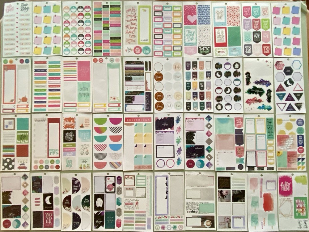 Lot Of 40 Sheets Happy Planner Complete & Incomplete! #3