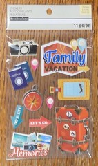Recollections Family Vacation Let’s Go Camera Passports Luggage Memories Sticker
