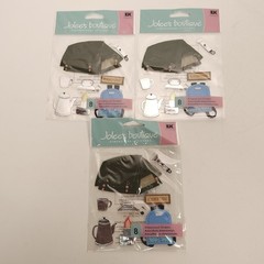 Jolees Camping Tent Hiking 3D Stickers Sticker Woods Picnic Trip Lot of 7 New