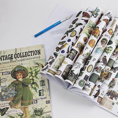 Vintage Scrapbooking Sticker Book for Adults – 800+ Washi Journaling Stickers Ep